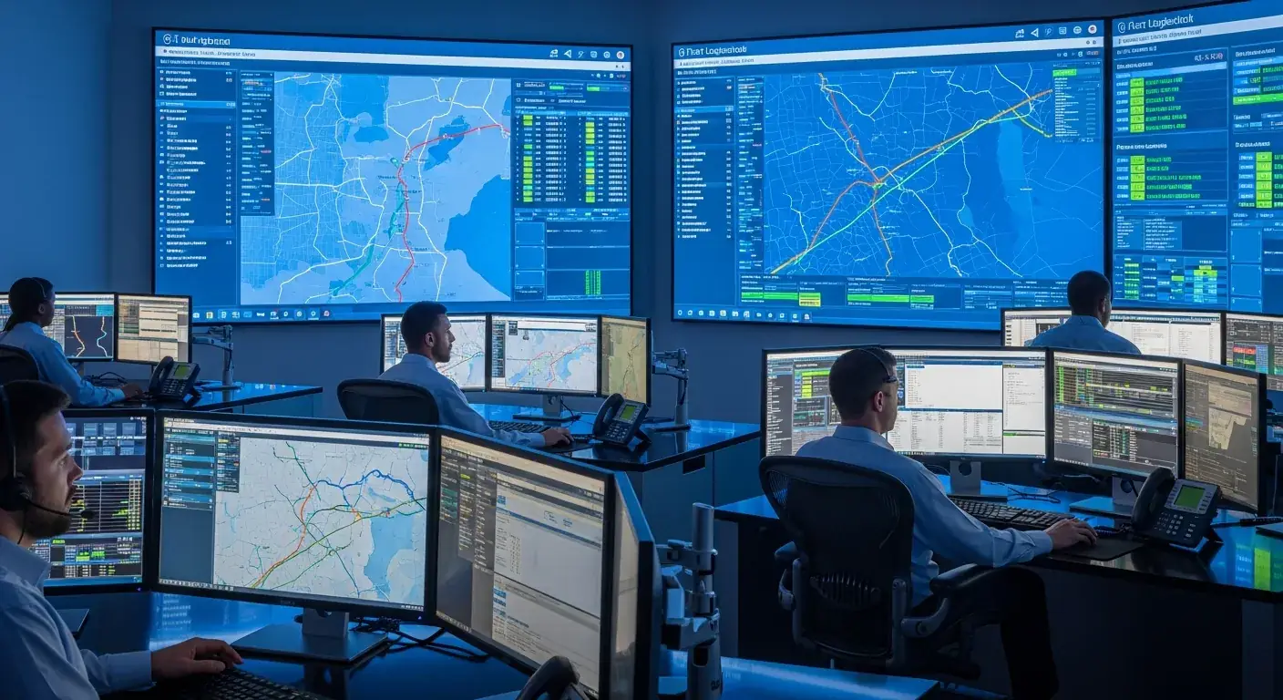 Fleet operations center monitoring driver logbooks