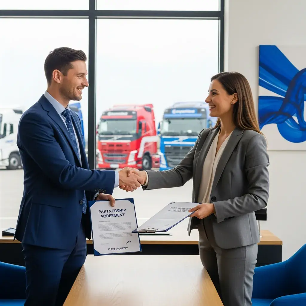 Business partnership handshake