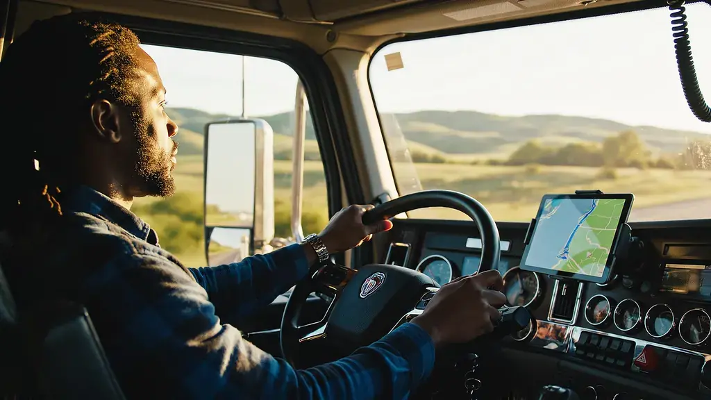 FleetVision driver in cab